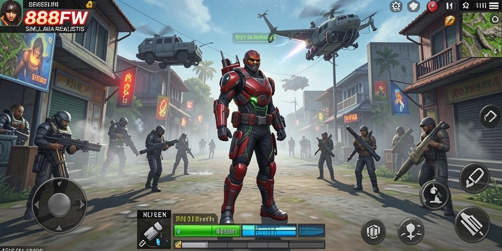 Tampilan gameplay menarik di 888FW menampilkan fitur simulasi yang mendalam.