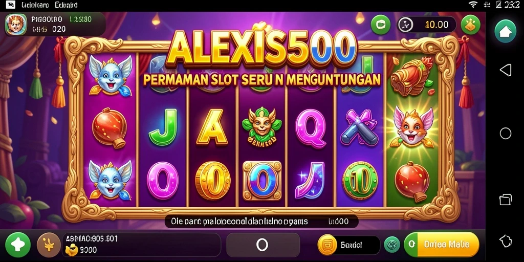 Tampilan permainan Slot ALEXIS500 yang penuh warna dan menarik.