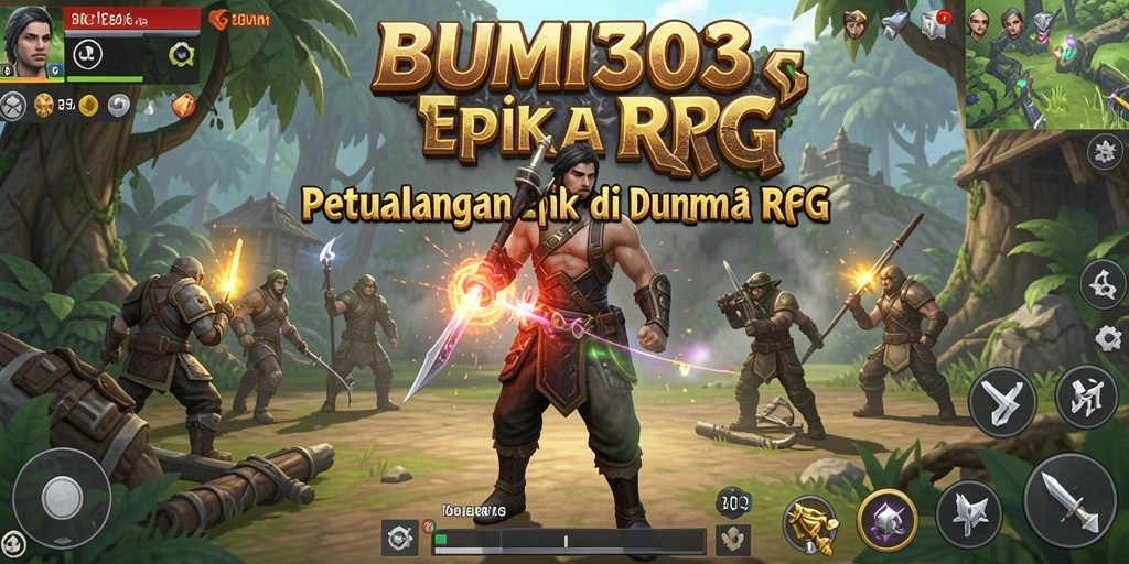 Tampilan menarik dari gameplay RPG di BUMI303.