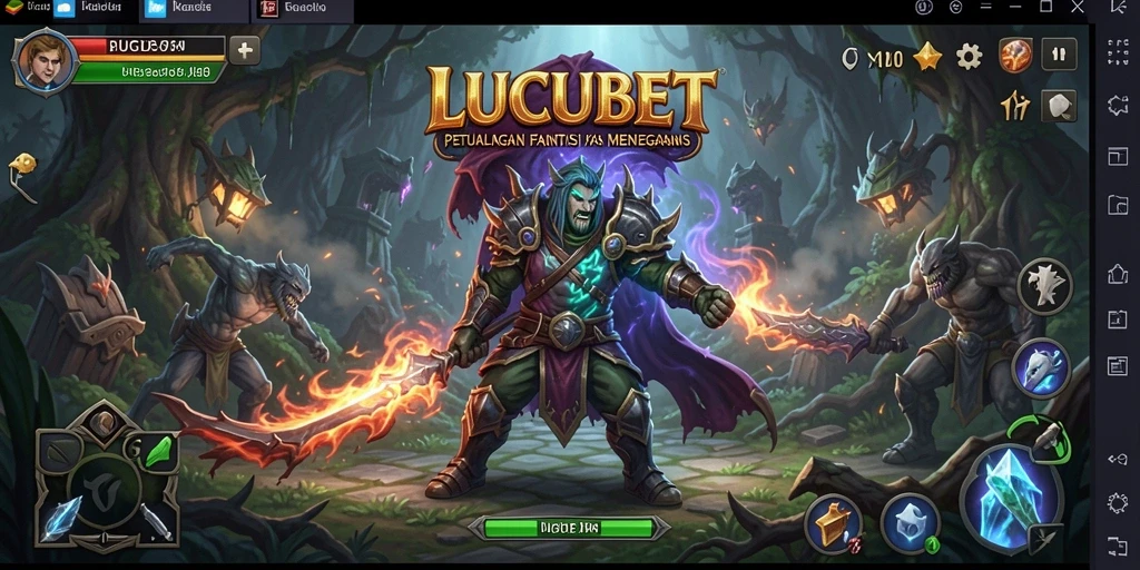 Tampilan gameplay seru di dunia fantasi LUCUBET.
