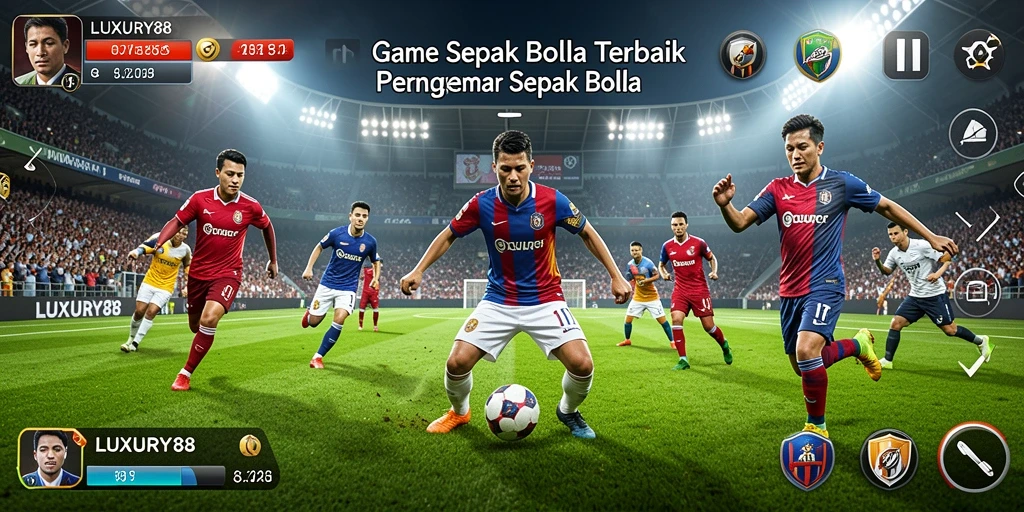 Tampilan menarik dari gameplay LUXURY88 dengan aksi sepak bola yang mendebarkan.