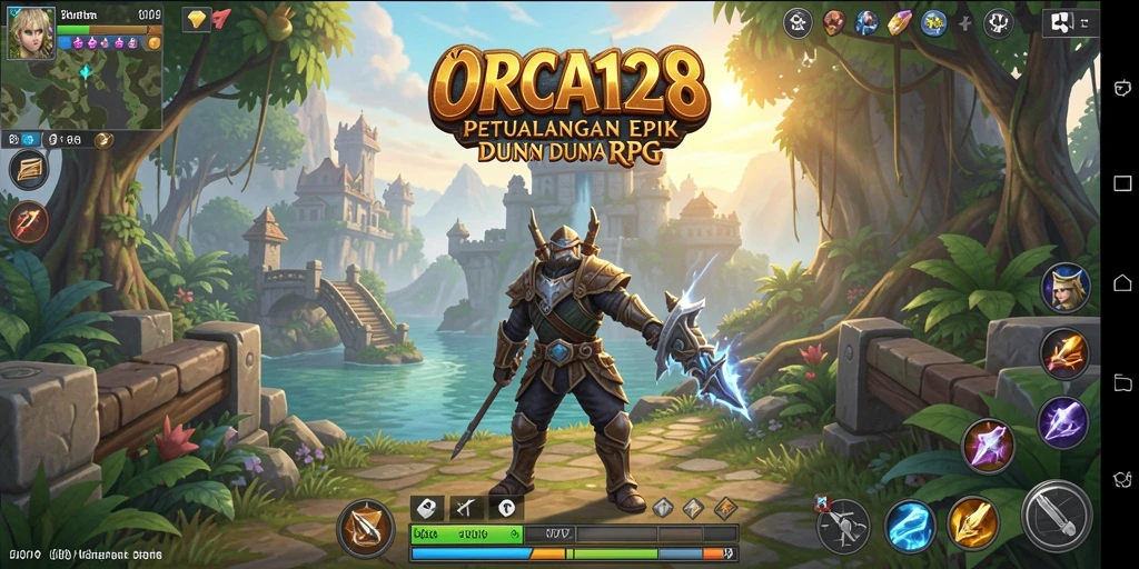 Gameplay ORCA128 dengan aksi pertarungan yang mendebarkan.
