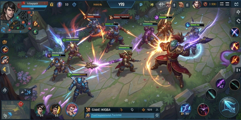 Tampilan menarik dari gameplay seru Y89 MOBA.