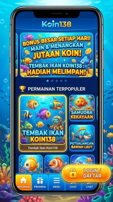 Tampilan antarmuka koin138 yang sederhana dan menarik.